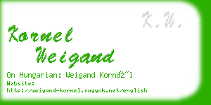 kornel weigand business card